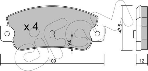 Cifam 822-063-0 - Brake Pad Set, disc brake autospares.lv