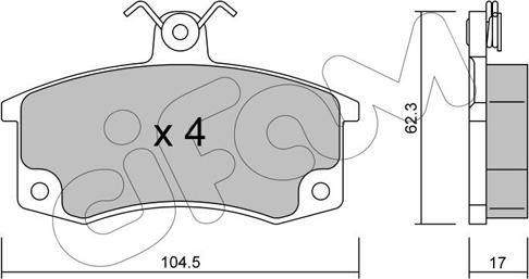 Cifam 822-062-0 - Brake Pad Set, disc brake autospares.lv