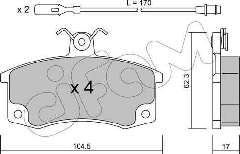 Cifam 822-062-1 - Brake Pad Set, disc brake autospares.lv