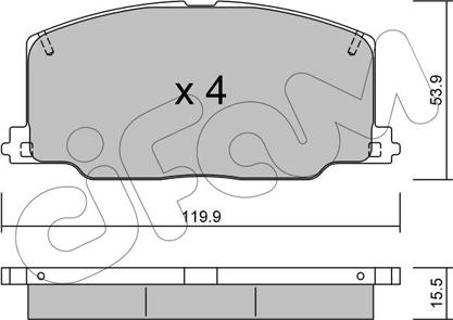 Cifam 822-067-0 - Brake Pad Set, disc brake autospares.lv