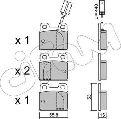 Cifam 822-009-1 - Brake Pad Set, disc brake autospares.lv