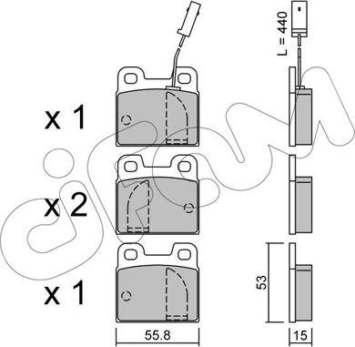 Cifam 822-009-2 - Brake Pad Set, disc brake autospares.lv