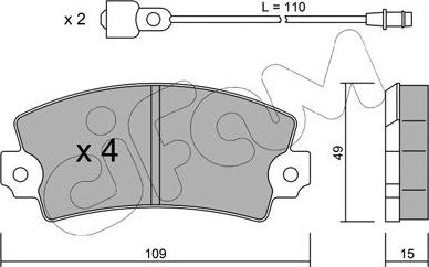 Cifam 822-005-4 - Brake Pad Set, disc brake autospares.lv