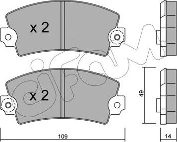 Cifam 822-005-1 - Brake Pad Set, disc brake autospares.lv