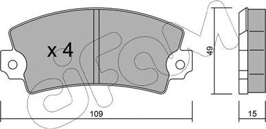 Cifam 822-005-2 - Brake Pad Set, disc brake autospares.lv