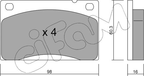 Cifam 822-006-0 - Brake Pad Set, disc brake autospares.lv