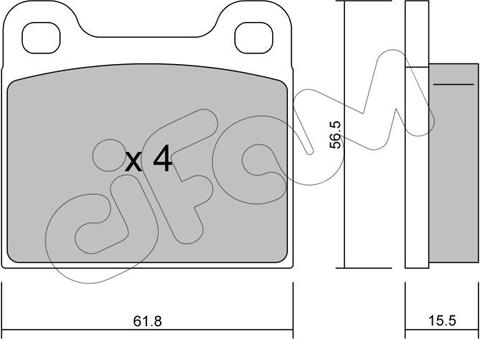 Cifam 822-003-4 - Brake Pad Set, disc brake autospares.lv