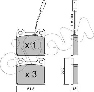 Cifam 822-003-3 - Brake Pad Set, disc brake autospares.lv