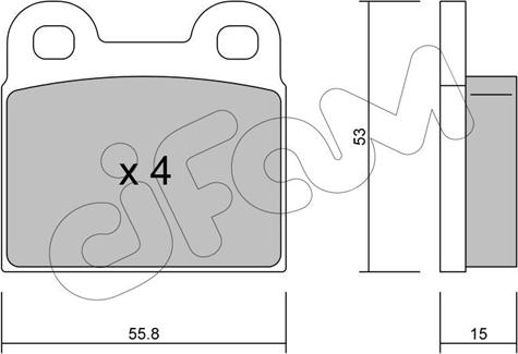 Cifam 822-002-1 - Brake Pad Set, disc brake autospares.lv