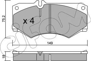 Cifam 822-014-0 - Brake Pad Set, disc brake autospares.lv