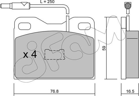 Cifam 822-015-3 - Brake Pad Set, disc brake autospares.lv