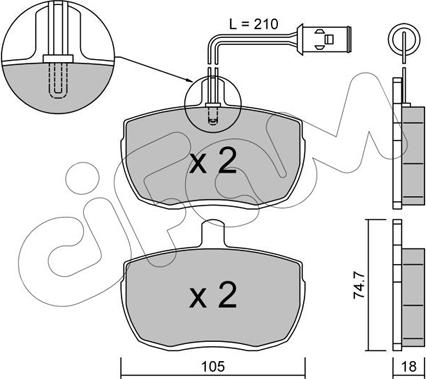 Cifam 822-016-2 - Brake Pad Set, disc brake autospares.lv