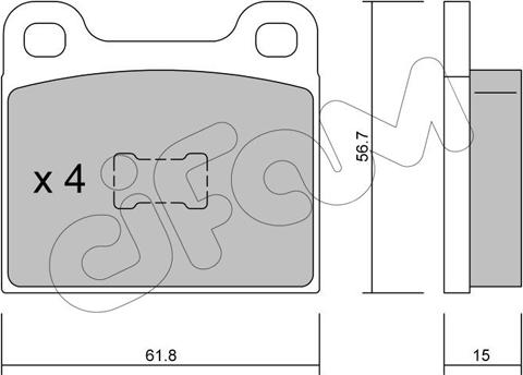 Cifam 822-010-0 - Brake Pad Set, disc brake autospares.lv