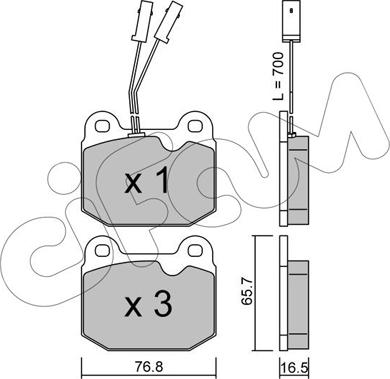 Cifam 822-013-0 - Brake Pad Set, disc brake autospares.lv