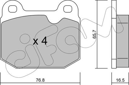 Cifam 822-013-1 - Brake Pad Set, disc brake autospares.lv