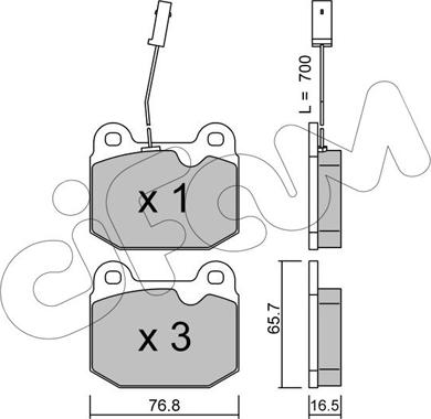 Cifam 822-013-2 - Brake Pad Set, disc brake autospares.lv