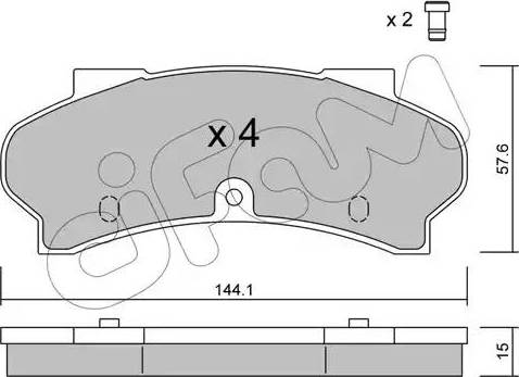 Cifam 822-017-0 - Brake Pad Set, disc brake autospares.lv