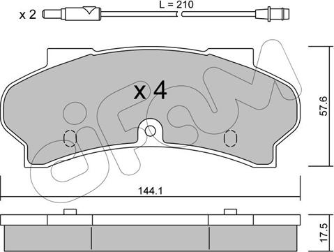 Cifam 822-017-1 - Brake Pad Set, disc brake autospares.lv
