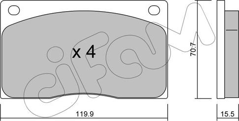 Cifam 822-089-0 - Brake Pad Set, disc brake autospares.lv