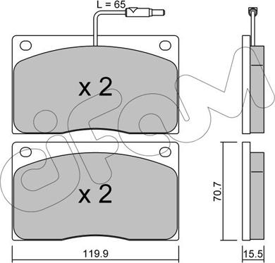 Cifam 822-089-1 - Brake Pad Set, disc brake autospares.lv