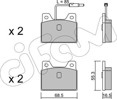 Cifam 822-084-0 - Brake Pad Set, disc brake autospares.lv