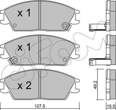 Cifam 822-081-1 - Brake Pad Set, disc brake autospares.lv