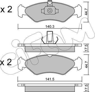Cifam 822-088-0 - Brake Pad Set, disc brake autospares.lv