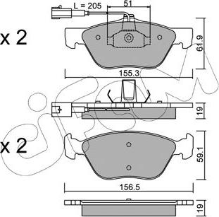 Cifam 822-083-1 - Brake Pad Set, disc brake autospares.lv