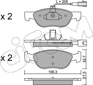 Cifam 822-082-1 - Brake Pad Set, disc brake autospares.lv
