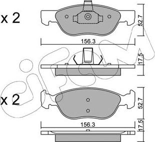 Cifam 822-082-2 - Brake Pad Set, disc brake autospares.lv