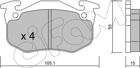 Cifam 822-036-5 - Brake Pad Set, disc brake autospares.lv