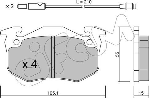 Cifam 822-036-2 - Brake Pad Set, disc brake autospares.lv