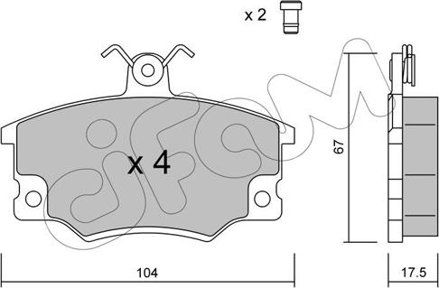 Cifam 822-030-1 - Brake Pad Set, disc brake autospares.lv