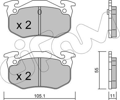 Cifam 822-038-0 - Brake Pad Set, disc brake autospares.lv