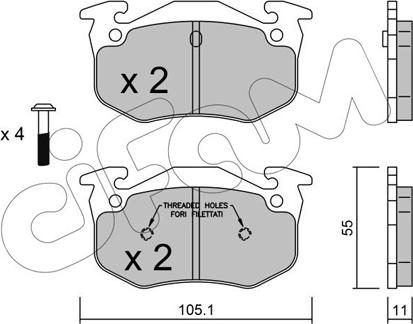 Cifam 822-038-1 - Brake Pad Set, disc brake autospares.lv