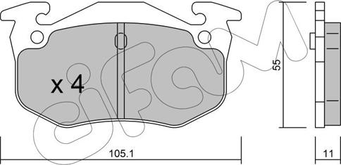 Cifam 822-038-2 - Brake Pad Set, disc brake autospares.lv