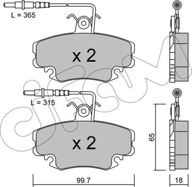 Cifam 822-032-1 - Brake Pad Set, disc brake autospares.lv