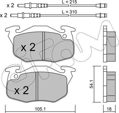 Cifam 822-037-4 - Brake Pad Set, disc brake autospares.lv