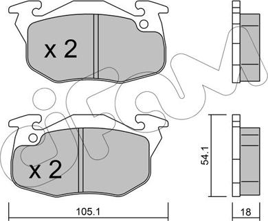 Cifam 822-037-5 - Brake Pad Set, disc brake autospares.lv