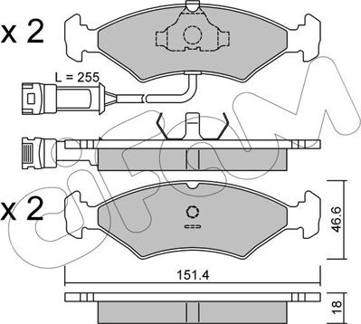 Cifam 822-029-1 - Brake Pad Set, disc brake autospares.lv