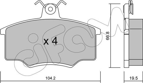 Cifam 822-024-0 - Brake Pad Set, disc brake autospares.lv