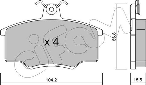 Cifam 822-024-1 - Brake Pad Set, disc brake autospares.lv