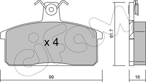 Cifam 822-026-0 - Brake Pad Set, disc brake autospares.lv