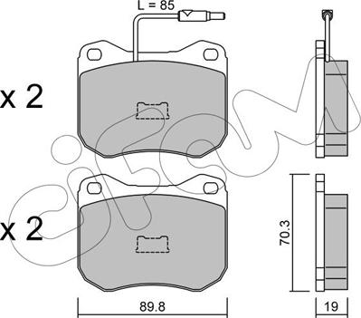 Cifam 822-021-0 - Brake Pad Set, disc brake autospares.lv