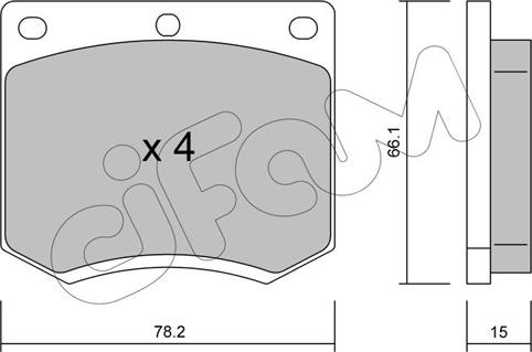 Cifam 822-023-0 - Brake Pad Set, disc brake autospares.lv