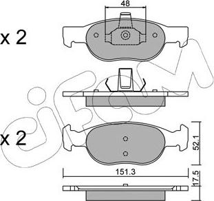 Cifam 822-079-2 - Brake Pad Set, disc brake autospares.lv