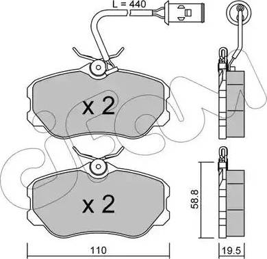 Cifam 822-074-1 - Brake Pad Set, disc brake autospares.lv