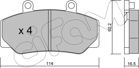 Cifam 822-075-0 - Brake Pad Set, disc brake autospares.lv