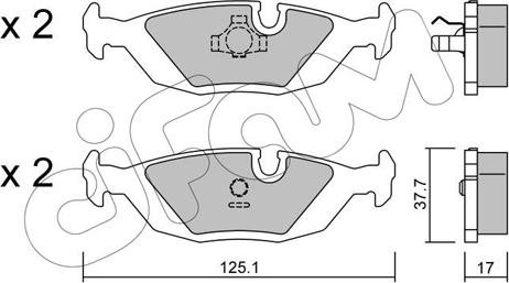 Cifam 822-070-1 - Brake Pad Set, disc brake autospares.lv