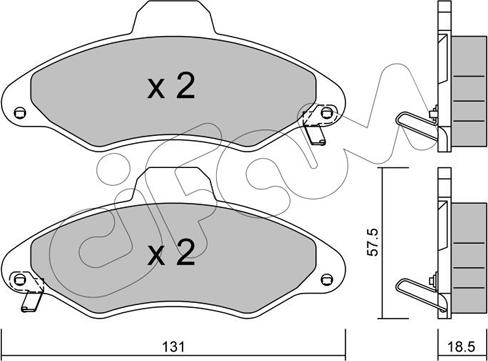 Cifam 822-071-1 - Brake Pad Set, disc brake autospares.lv